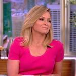 Sara’s pink button shoulder top on The View