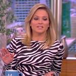 Sara’s zebra stripe mini dress on The View