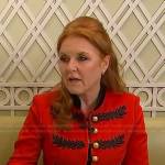 Sarah Ferguson’s red military jacket on Access Hollywood