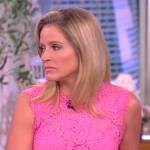 Sara’s pink floral lace dress on The View