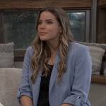 Sasha’s blue blazer on General Hospital