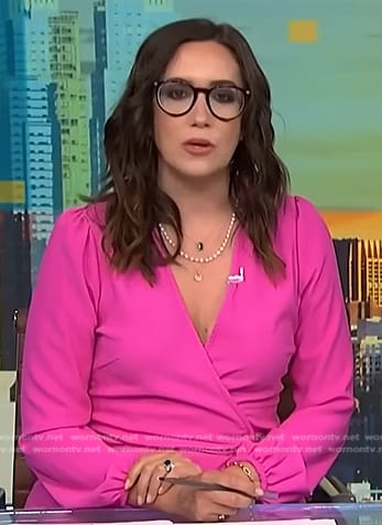 Savannah's pink wrap dress on NBC News