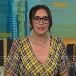 Savannah’s yellow plaid wrap mini dress on NBC News