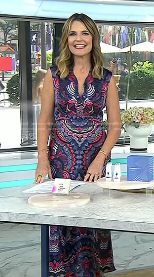 Savannah’s scallop print dress on Today