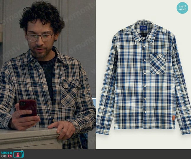 Scotch & Soda Checked Shirt worn by Edward (Rick Glassman) on Not Dead Yet