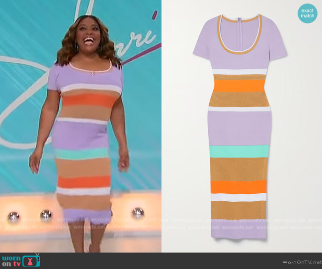 WornOnTV: Sherri’s stripe scoop neck dress on Sherri | Sherri Shepherd ...