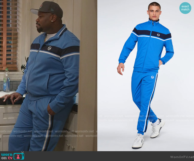 Sergio Tacchini Damarindo Track Jacket worn by Sherm Jones (Carl Tart) on Grand Crew