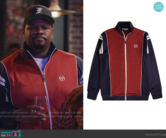 Sergio Tacchini Track Jacket worn by Sherm Jones (Carl Tart) on Grand Crew