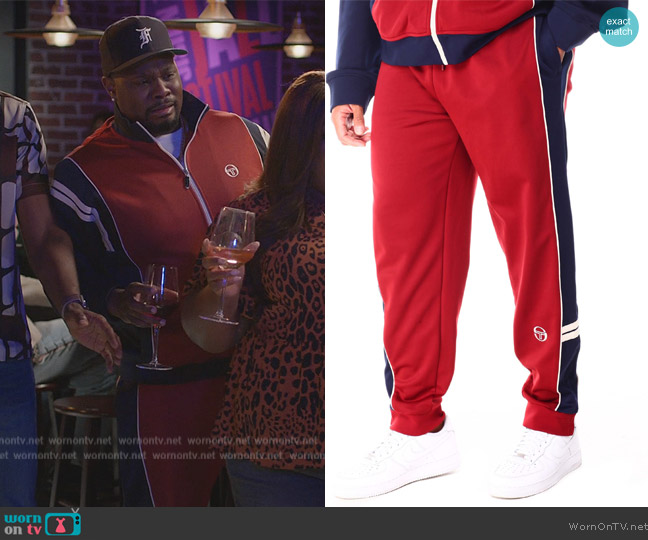 Sergio Tacchini Scirocco Track Pant worn by Sherm Jones (Carl Tart) on Grand Crew