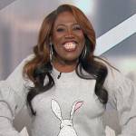 Sheryl’s gray bunny print sweatshirt on The Talk