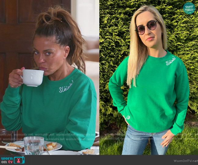 Phoenix Boutique Slainte Sweatshirt worn by Dolores Catania on The Real Housewives of New Jersey