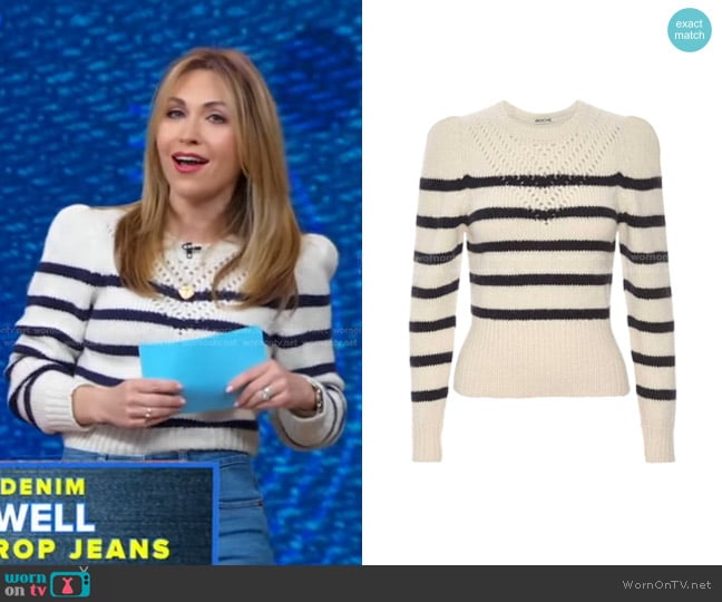 St. Roche Sissy Stripe Sweater worn by Lori Bergamotto on Good Morning America