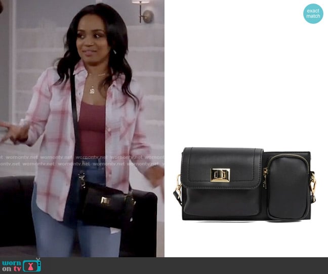 Steve Madden Lexxy Crossbody worn by Randi (Kyla Pratt) on Call Me Kat