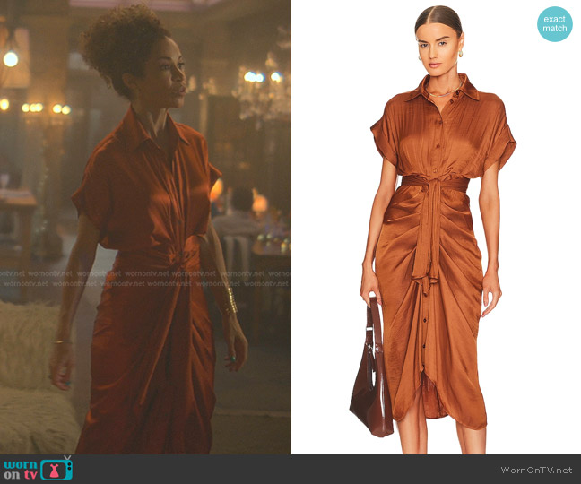 Steve Madden Tori Midi Dress worn by Lena Adams (Sherri Saum) on Good Trouble