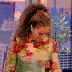 Sunny’s floral mesh dress on The View