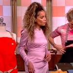 Sunny’s pink satin midi dress on The View