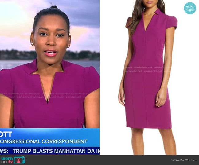WornOnTV: Rachel’s purple cap sleeve dress on Good Morning America ...