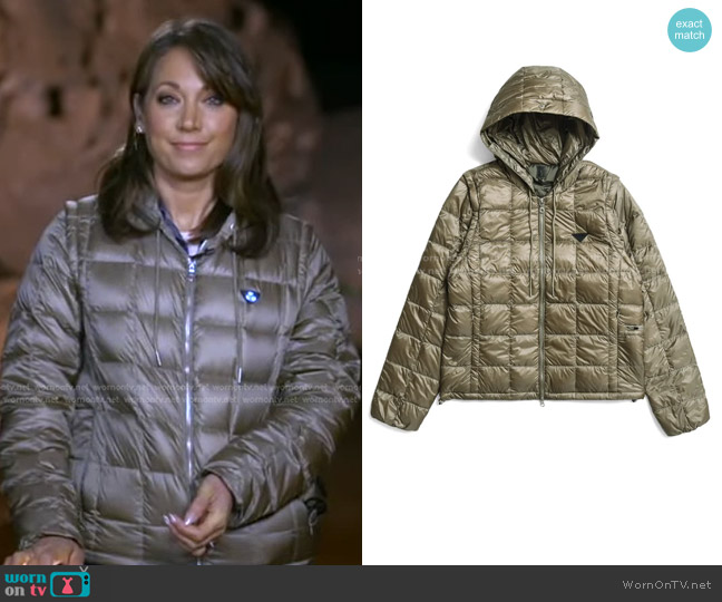 Taion Extra Hoodie Inner Down Set worn by Ginger Zee on Good Morning America