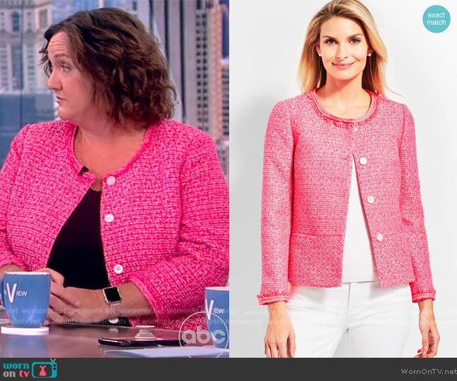 Talbots TWEED PEPLUM JACKET worn by Katie Porter on The View