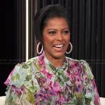 Tamron Hall’s floral ruffle dress on E! News