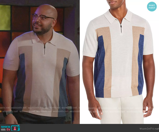 Ted Baker Larbrot Polo worn by Wyatt (Justin Cunningham) on Grand Crew