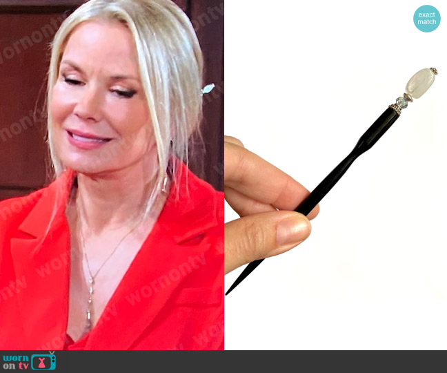 Tidal Hair Sticks Luna Hair Sticks worn by Brooke Logan (Katherine Kelly Lang) on The Bold and the Beautiful