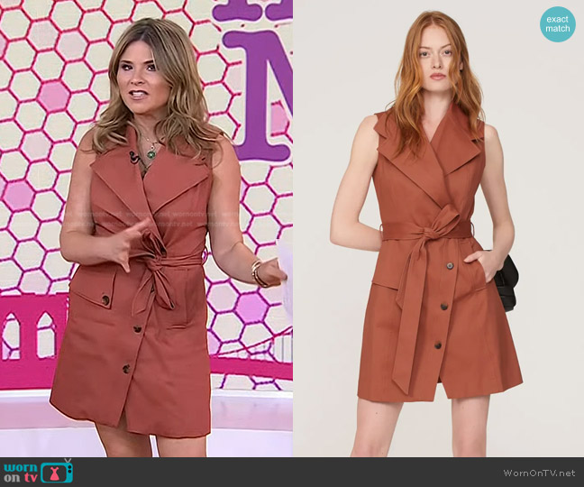 Toccin Trench Wrap Dress worn by Jenna Bush Hager on Today