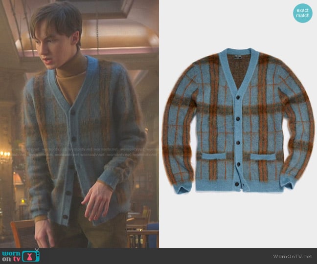 Todd Snyder Mohair Plaid Cardigan worn by Jude Adams Foster (Hayden Byerly) on Good Trouble