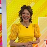 Tracy McMillan’s yellow ruffle sleeve top on Today