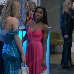 Trina’s pink pleated dress at the Nurses Ball 2023 on General Hospital