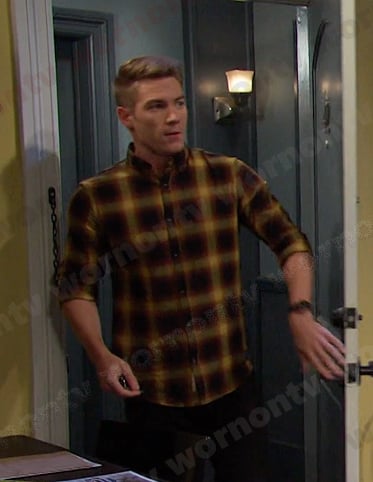 Tripp’s yellow plaid shirt on Days of our Lives