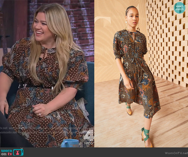 Ulla Johnson Adette Dress worn by Kelly Clarkson on The Kelly Clarkson Show