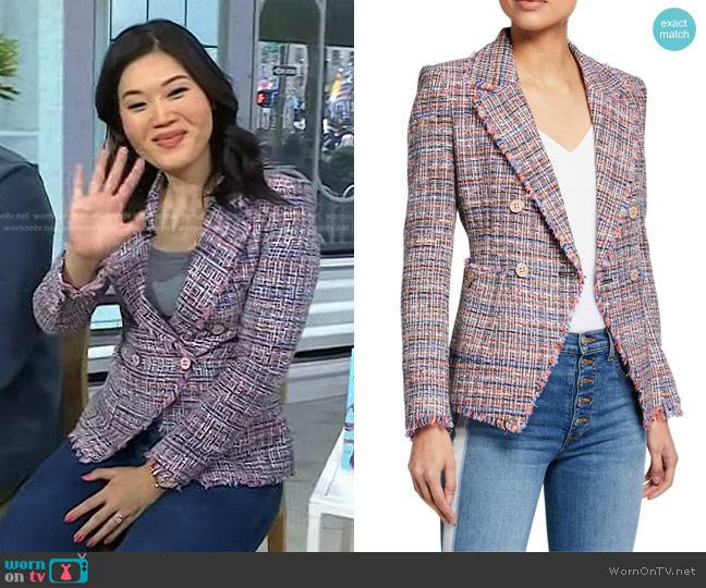 WornOnTV: Qian Julie Wang’s double breasted tweed blazer on Today ...