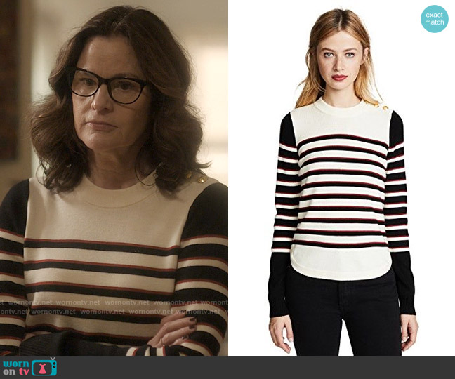 Veronica Beard Amos Sweater worn by Carol (Ally Sheedy) on Single Drunk Female