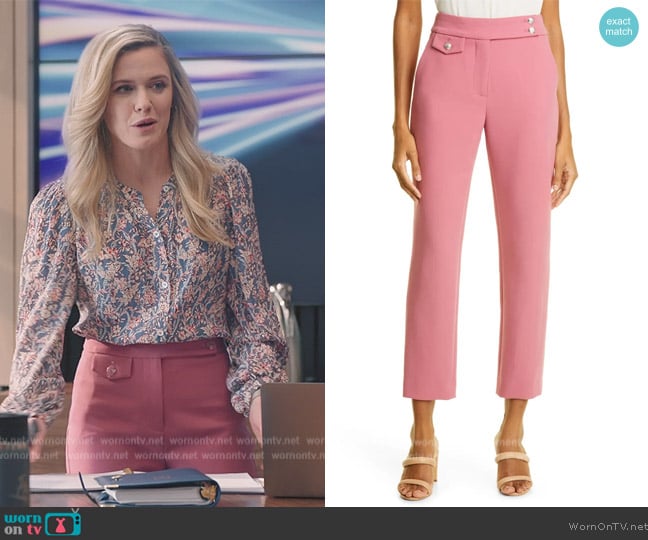 Veronica Beard Renzo Pants worn by Sadie Ryan (Harriet Dyer) on American Auto