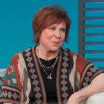 Vicki Lawrence’s ikat cardigan on Access Hollywood