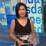 Vicky’s black top and floral skirt on NBC News Daily