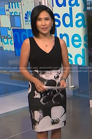 Vicky’s black top and floral skirt on NBC News Daily