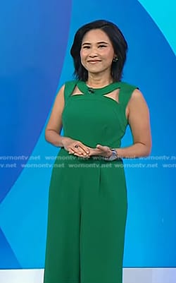 Vicky's green cutout jumpsuit on Today