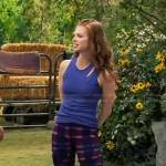 Victoria’s purple plaid pants on Bunkd