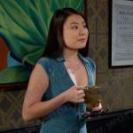 Wendy’s blue corduroy mini dress on Days of our Lives