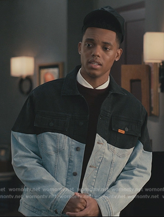 Will's two-tone denim jacket on Bel-Air