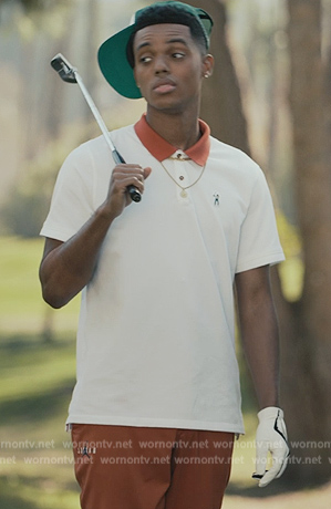 Will's white polo shirt and pants on Bel-Air