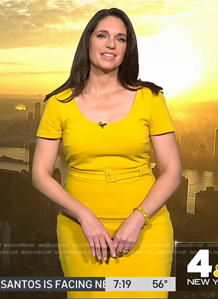 Maria’s yellow belted dress on Today