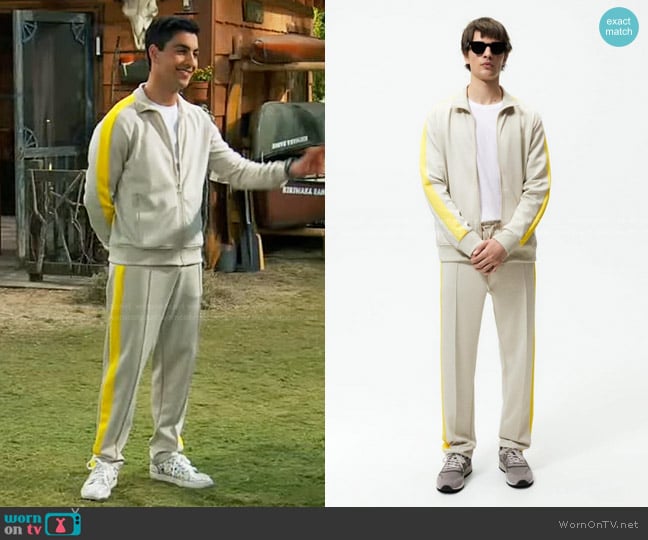 WornOnTV: Parker’s grey and yellow side striped track jacket and pants ...