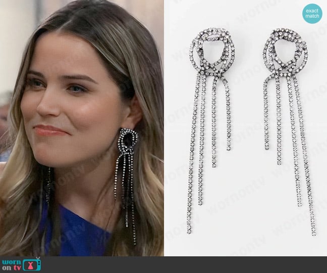 Zara Jewel Strand Earrings worn by Sasha Gilmore (Sofia Mattsson) on General Hospital