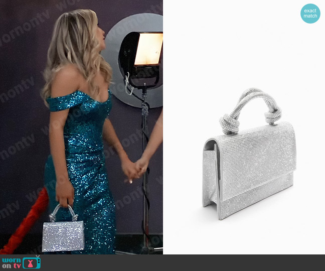 Zara Sparkly Mini City Bag worn by Josslyn Jacks (Eden McCoy) on General Hospital