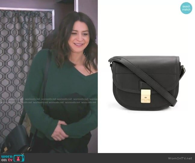 3.1 Phillip Lim Pashli Saddle Crossbody Bag worn by Amelia Shepherd (Caterina Scorsone) on Greys Anatomy