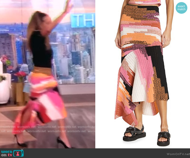 A.L.C. Nova Cotton Skirt worn by Sunny Hostin on The View