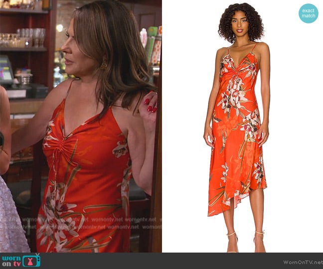 All Saints Alexia Dorada Dress worn by Jen Fessler on The Real Housewives of New Jersey